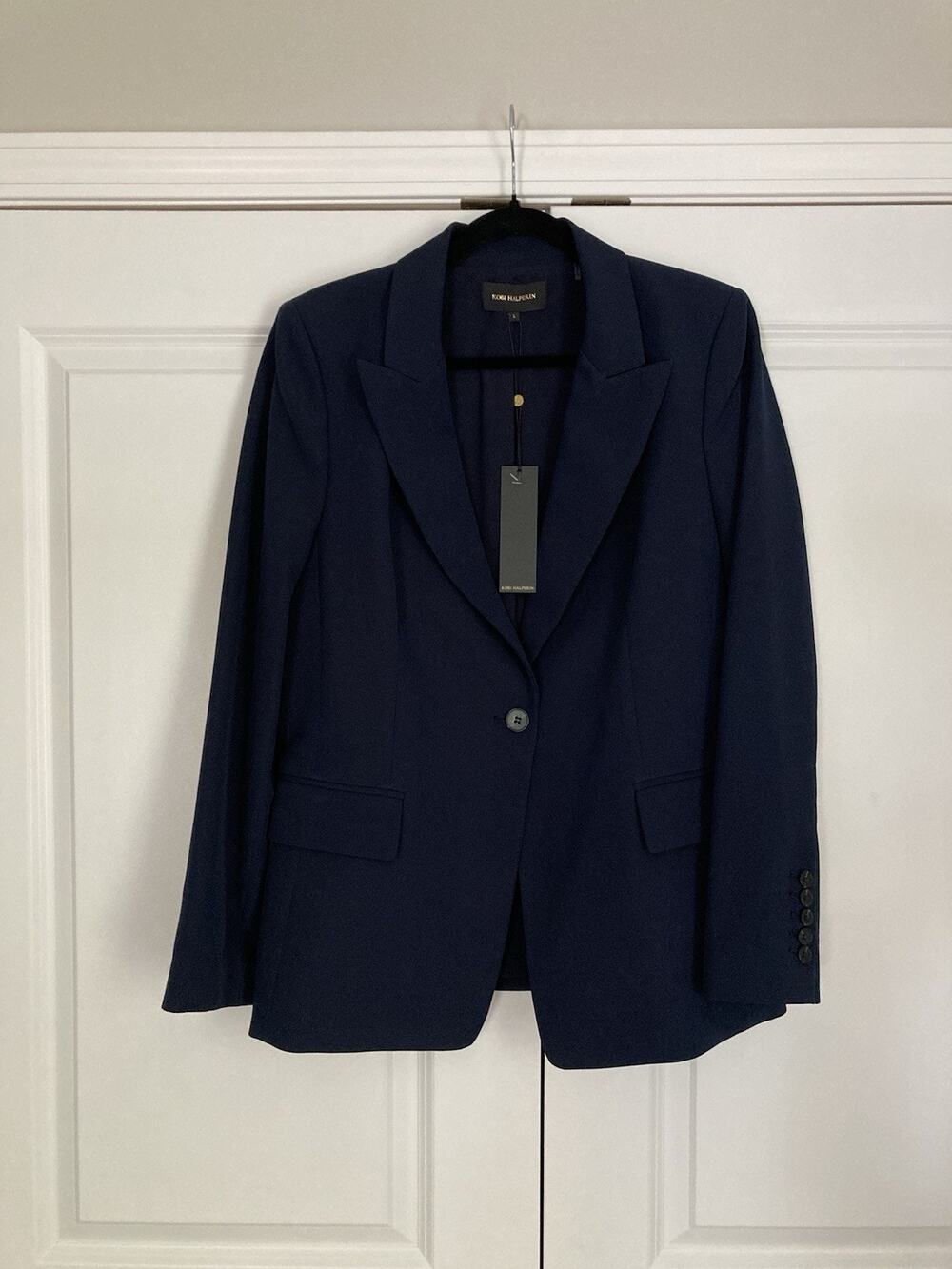 Kobi Halperin Jordi Jacket Blazer Navy One Button Career Office NWT Large